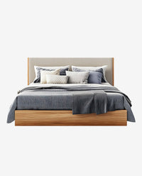 Solid Wood Bed Frame with Classic Vintage Design