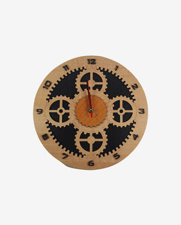 Handmade Wooden Mechanical Clock with Gears