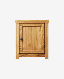 Solid Wood Bedside Table with Two Storage Drawers