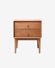 Classic Wooden Nightstand with Dual Storage Drawers