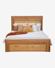 Solid Wood Bed Frame with Classic Vintage Design