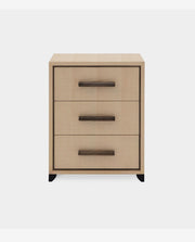 Solid Wood Bedside Table with Two Storage Drawers