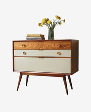 Solid Wood TV Stand with Storage Drawers Design