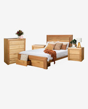 Solid Wood Bed Frame with Classic Vintage Design