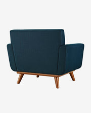Modern Single Fabric Sofa Chair with Wooden Legs