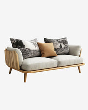 Wooden Frame Sofa Chair with Plush Cushion Seat